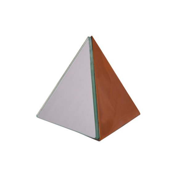 Pyramid Table Mirror Ornament in Rose Gold Finish - Picture 3 of 5